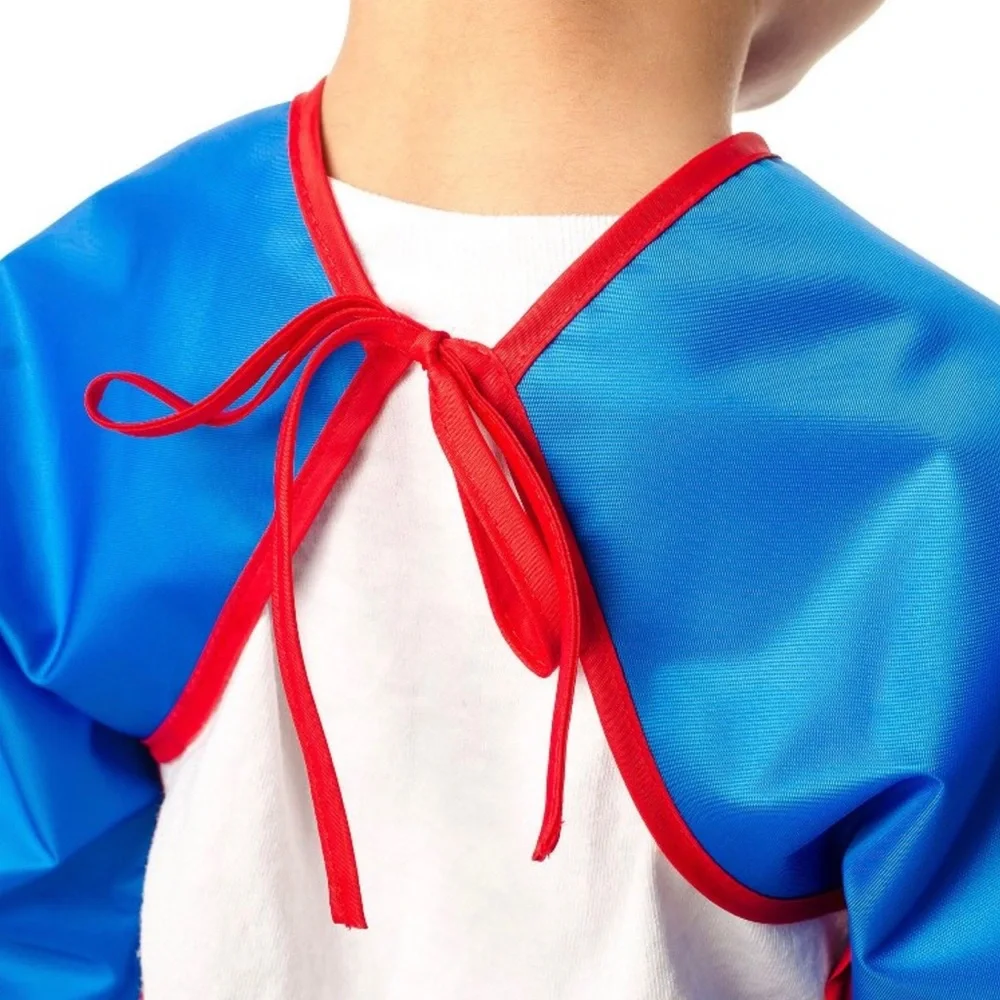 Bumpkins Bib - Superman DC Comics Costume Long Sleeved Blue Red